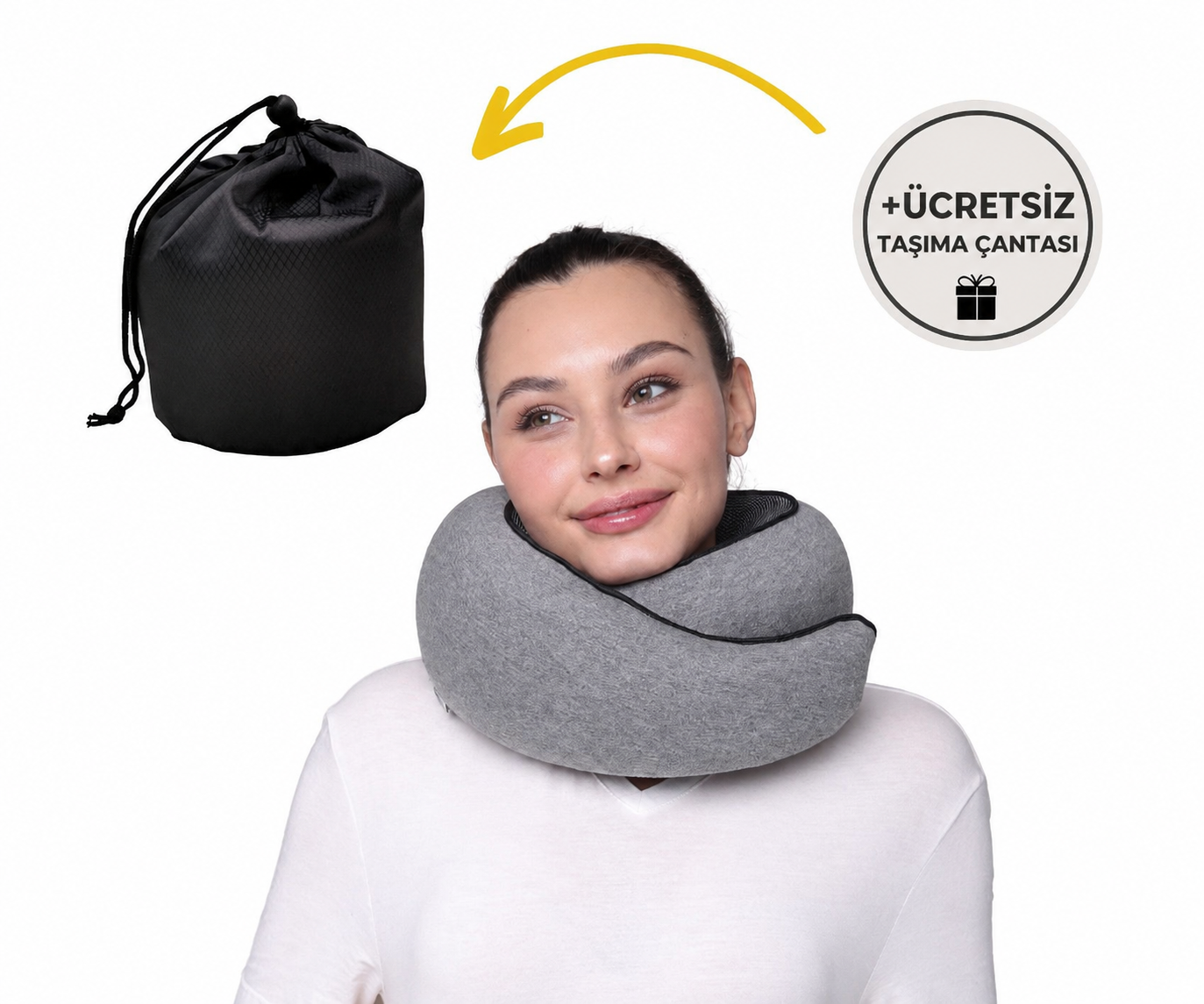Boyun Destekli Spiral Seyahat Yastığı