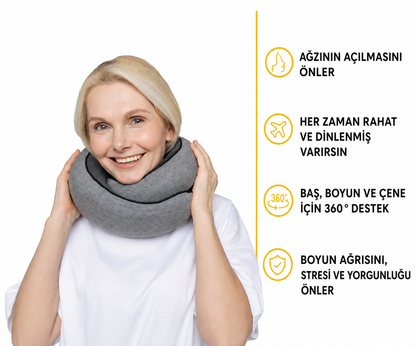 Boyun Destekli Spiral Seyahat Yastığı
